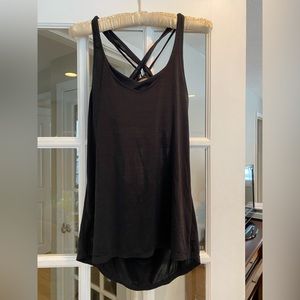 Black Athleta Yoga Tank with Sports Bra Size XS
